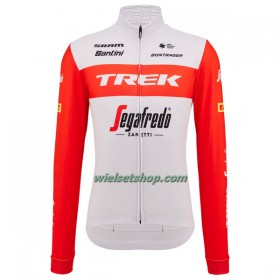 Wielershirt 2023 Trek-Segafredo Lange Mouw - Rood Wit